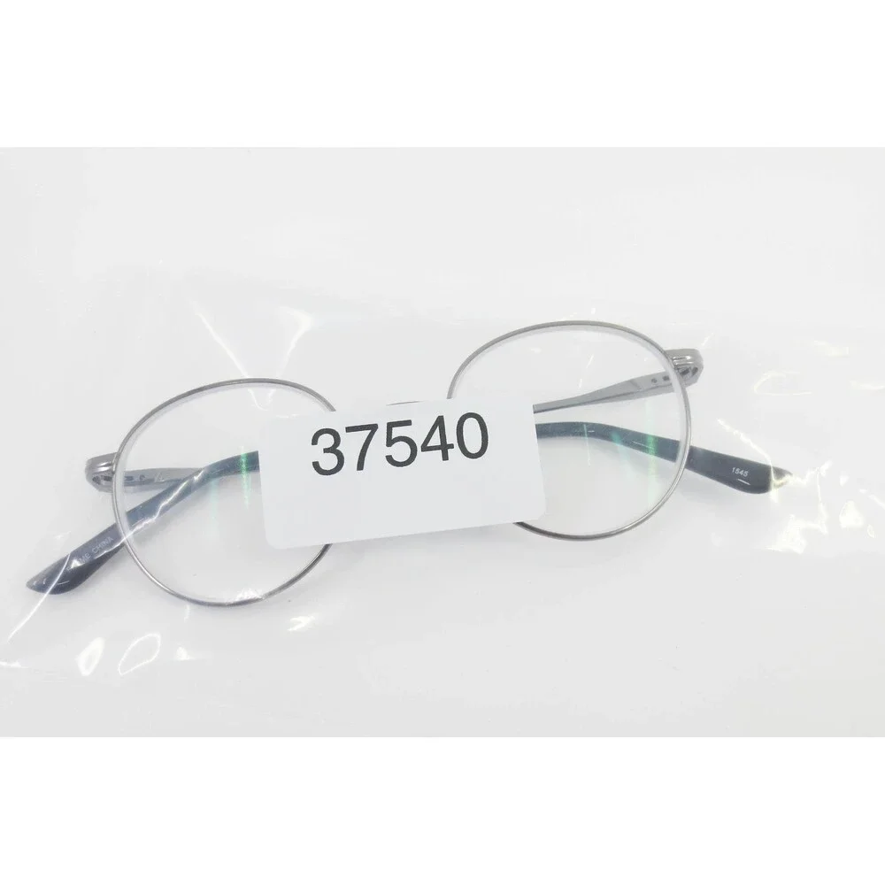 Round Gunmetal Metal Eyeglass Frames 48-20-145 Minimalist Circular Glasses 37540